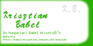 krisztian babel business card